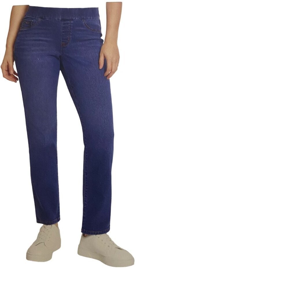 NINE WEST‎ HEIDI PULL-ON STRAIGHT STRETCH DENIM PANTS size 6 NEW WITH TAG